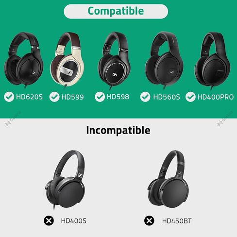 GEEKRIA Audio Cable Compatible with Sennheiser HD 620S/599/599SE/ 598/598SE/560S/ 400PRO/579/569/ 550/505 Headphones, 3.5mm to 2.5mm Replacement Stereo Cord (5.6ft/1.7m) in Kuwait