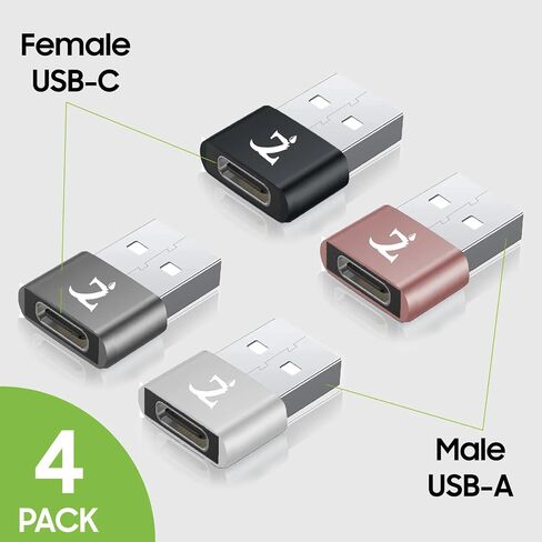 USB-C 3.0 to USB [4Pack] Male Quick 25W Adapter Compatible with Samsung Galaxy Tab S10 Lite Fast Charging, Sync Devices Keyboard, Mouse, gamepads, Drives, Cards in Kuwait