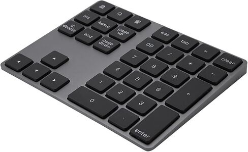 Keyboard, Mouse and Presentation Pen Aluminum Alloy Rechargeable 34 Keys Wireless Numeric Keypad Ultra Slim Portable 10m Range Compatible with iOS Window Bluetooth Number in Kuwait