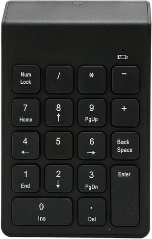 2.4G Wireless Numeric Keypad, Compact Chocolate Button Design for Accountant, Plug and Play Functionality, Ergonomic ABS Material in Kuwait