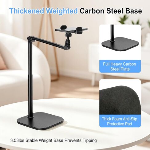 MACEVIA Overhead Phone Stand for Recording,Tabletop Cooking Tripod for Desk in Kuwait