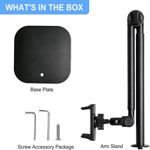 MACEVIA Overhead Phone Stand for Recording,Tabletop Cooking Tripod for Desk in Kuwait