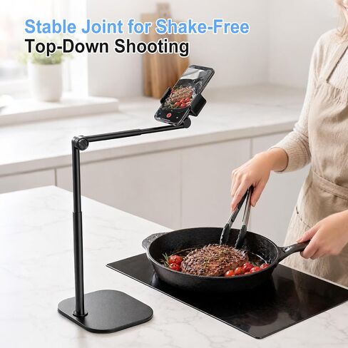 MACEVIA Overhead Phone Stand for Recording,Tabletop Cooking Tripod for Desk in Kuwait