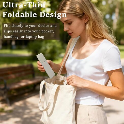 2 Pack Ultra-Slim Adhesive Foldable Phone & Tablet Stand, Two Adjustable Viewing Angles, Strong Back Adhesive, Portable & Lightweight in Kuwait