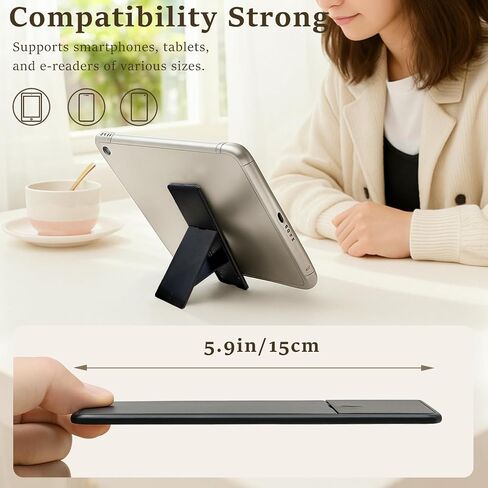 2 Pack Ultra-Slim Adhesive Foldable Phone & Tablet Stand, Two Adjustable Viewing Angles, Strong Back Adhesive, Portable & Lightweight in Kuwait