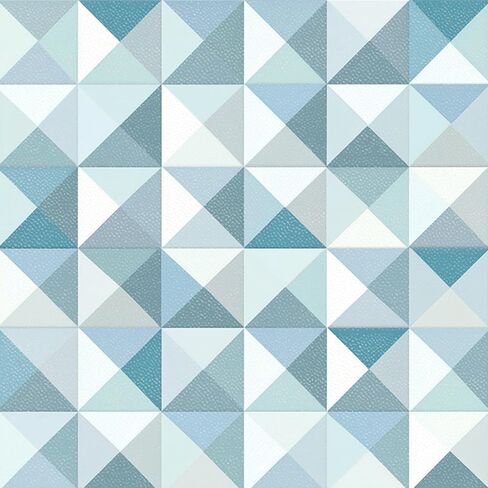 HOMETITUTE Colorful Geometric Diamond 12x12 Inch Peel Stick Vinyl Tile in Kuwait