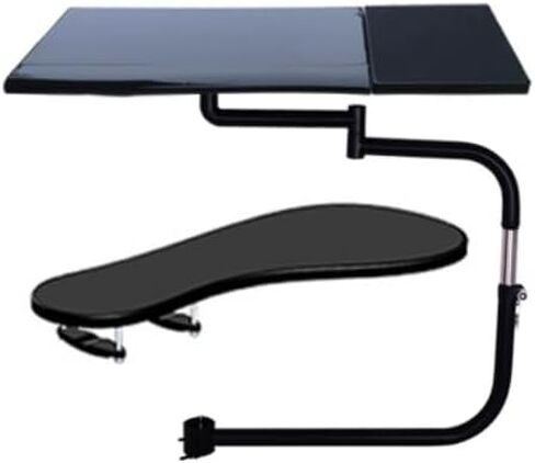 Ergonomic Chair Mount Keyboard Tray - Adjustable Laptop & Mouse Stand for Gaming & Workstation, Fits Round Bars up to 1.96 Inch Thickness (OK010W) in Kuwait