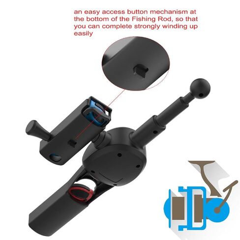 MLKOSS Fishing Game Rod Grip Accessory for Joy-Con Controller in Kuwait