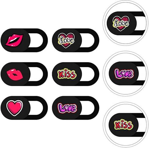 6pcs Cute Cartoon Lip Heart Webcam Privacy Cover for Laptop Phone in Kuwait
