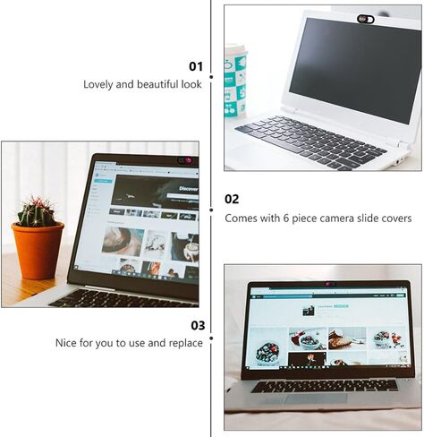 6pcs Cute Cartoon Lip Heart Webcam Privacy Cover for Laptop Phone in Kuwait