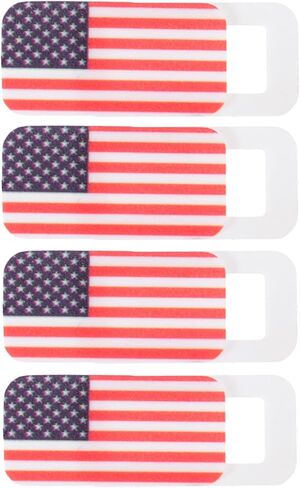 4 Pcs Webcam Sliding Cover with American Flag Pattern in Kuwait