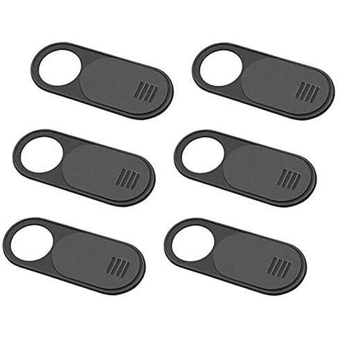 6‑Pack Ultra‑Thin Sliding Webcam Privacy Covers for Laptops & Phones(Black) in Kuwait