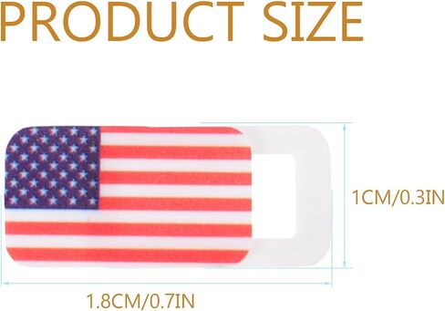 4 Pcs Webcam Sliding Cover with American Flag Pattern in Kuwait