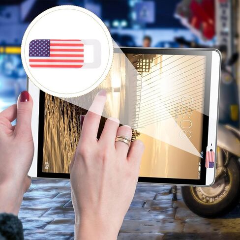 4 Pcs Webcam Sliding Cover with American Flag Pattern in Kuwait