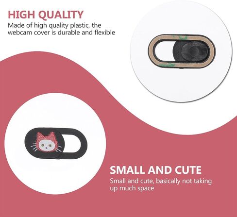 6pcs Cat Pattern Webcam Cover Slide for Computer Privacy Protection in Kuwait