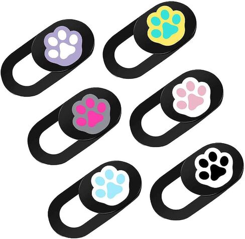 6 Pcs Webcam Cover Slide Abs for Paw Pattern, Laptop Tablet in Kuwait