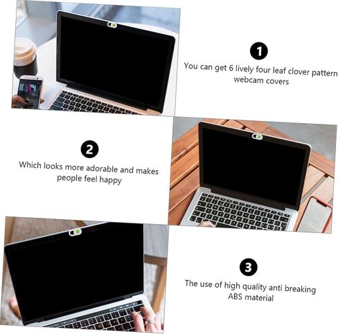 6pcs Ultra Thin Laptop Camera Cover Slide Four Leaf Clover Pattern in Kuwait