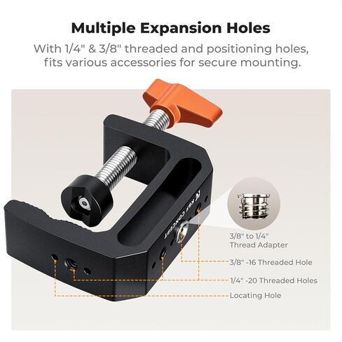 K&F CONCEPT Desk C-Clamp Mount, Aluminum Desk Mount Holder in Kuwait