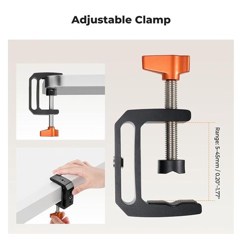 K&F CONCEPT Desk C-Clamp Mount, Aluminum Desk Mount Holder in Kuwait
