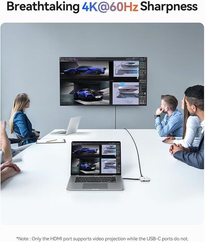 ORICO 10Gbps Magnetic M.2 Docking Station, 6-in-1 USB C HUB & M.2 2230 NVMe Enclosure with HDMI 4K@60Hz, USB-A&C 3.2, 100W PD, AUX, USBC Dock for iPhone 17/16/15 Pro/Pro Max in Kuwait