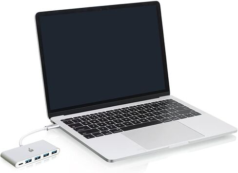 IOGEAR USB-C to 4 Port USB-A Hub - USB-C 60W Pass Through - Compatible wi/Thunderbolt 3 - Type-A Port (5Gbps) - GUH3C4PD in Kuwait