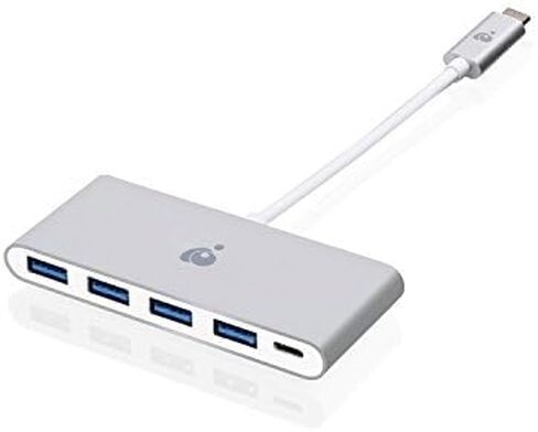 IOGEAR USB-C to 4 Port USB-A Hub - USB-C 60W Pass Through - Compatible wi/Thunderbolt 3 - Type-A Port (5Gbps) - GUH3C4PD in Kuwait