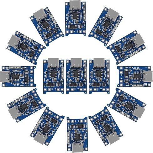 15PCS TP4056 Type-c USB 5V 1A 18650 Lithium Battery Charger Module Charging Board with Dual Protection Functions in Kuwait