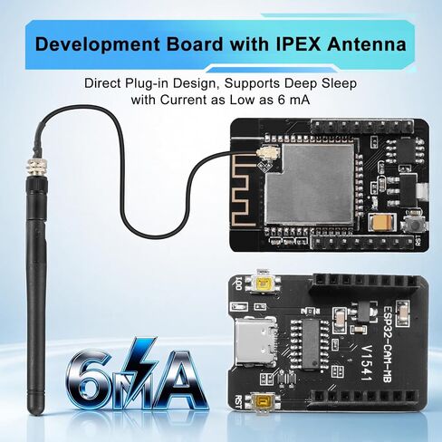 ESP32 CAM Development Board 2Pack with OV3660 Camera, WiFi Bluetooth ESP32-CAM Module with 4MB PSRAM, USB Programmer Board, IPEX Antenna, TF Card Slot for Wireless Monitoring IoT Projects in Kuwait