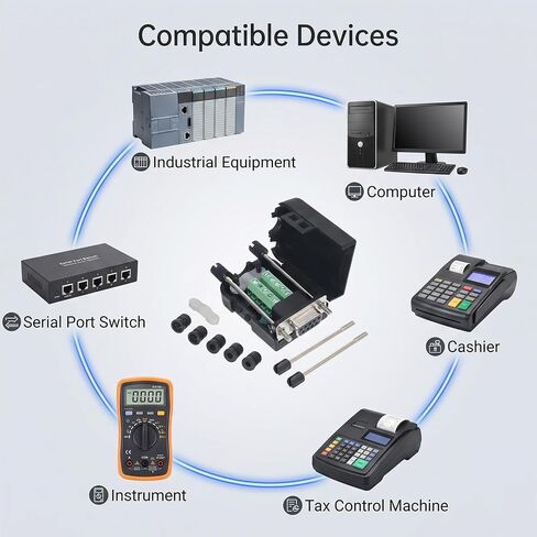 DB9 Breakout Connector, DB-9 Female RS232 Serial Adapter in Kuwait
