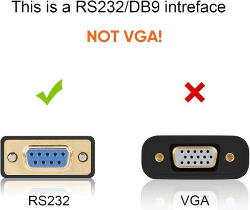 CableCreation USB to RS232 Adapter with FTDI Chipset, USB 2.0 Male to RS232 Female DB9 Serial Converter for Cashier Register, Modem, Scanner, Industriual Machinery, CNC and Above,Black in Kuwait