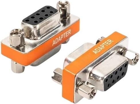 MI NI Null Modem DB9 9Pin Plug Adapter Gender Changer Cross RS232 Serial Connector(Male to Female) in Kuwait