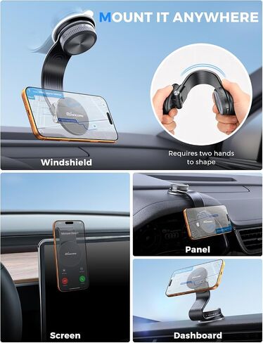 Magsafe Car Mount, Bendable Alloy Arm Magnetic Phone Holders for Your Car in Kuwait