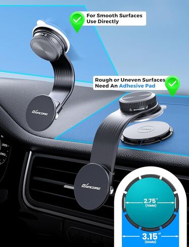 Magsafe Car Mount, Bendable Alloy Arm Magnetic Phone Holders for Your Car in Kuwait