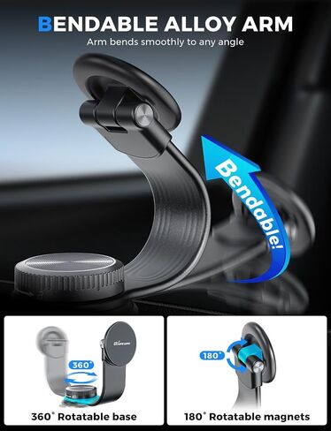 Magsafe Car Mount, Bendable Alloy Arm Magnetic Phone Holders for Your Car in Kuwait