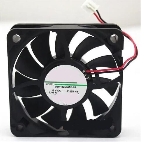 U60R12MMAB-51 12V 0.09A 60 * 60 * 15mm 2 line Cooling Fan in Kuwait