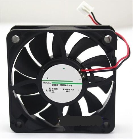 U60R12MMAB-51 12V 0.09A 60 * 60 * 15mm 2 line Cooling Fan in Kuwait