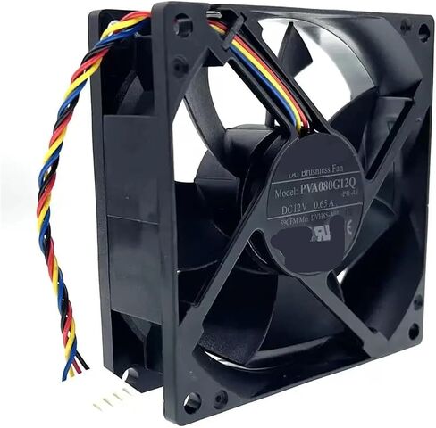 80mm 8025 12V PWM Cooling Fan, PVA080G12Q DVH85-A01 80X80X25mm 59CFM 4Wire 4Pin Cooler for Server Inverter Computer in Kuwait