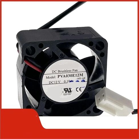 PVA030E12M 30mm 12V High-Speed Cooling Fan, 3015 7000RPM, 0.10A, Dual Ball Bearing for Industrial PC & Set-Top Box in Kuwait