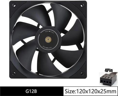 TL-G12B Black 12CM Chassis Fan 4pin PWM Hydraulic Bearing 1500rpm in Kuwait