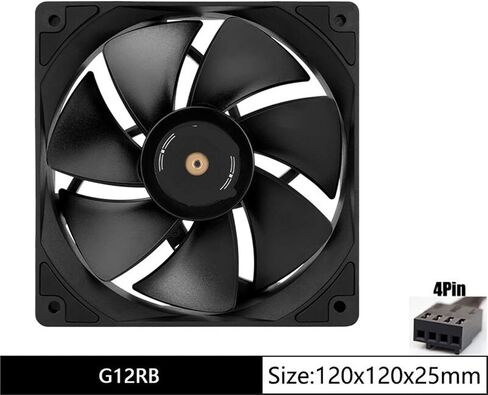 TL-G12B Black 12CM Chassis Fan 4pin PWM Hydraulic Bearing 1500rpm in Kuwait