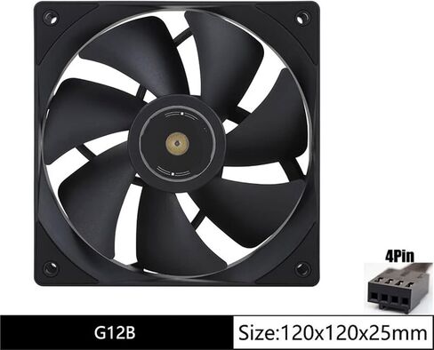 TL-G12B Black 12CM Chassis Fan 4pin PWM Hydraulic Bearing 1500rpm in Kuwait