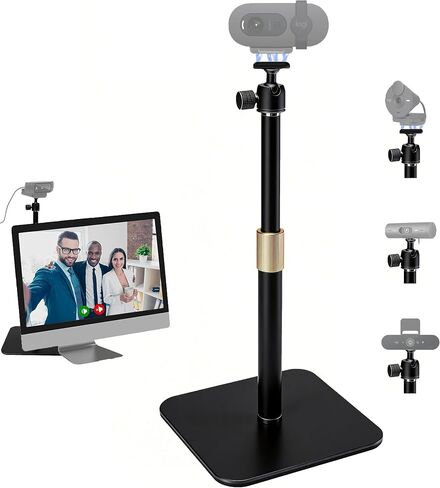 Brio-101 Webcam Tabletop Holder,17'' Magnet Webcam-Stand Tripod Mount Compatible with Logitech Brio 101 100/Brio 301 300/Brio 501 500/Brio 4K/C270/C310 webcams in Kuwait