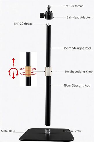 Brio-101 Webcam Tabletop Holder,17'' Magnet Webcam-Stand Tripod Mount Compatible with Logitech Brio 101 100/Brio 301 300/Brio 501 500/Brio 4K/C270/C310 webcams in Kuwait