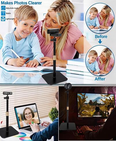 Brio-101 Webcam Tabletop Holder,17'' Magnet Webcam-Stand Tripod Mount Compatible with Logitech Brio 101 100/Brio 301 300/Brio 501 500/Brio 4K/C270/C310 webcams in Kuwait