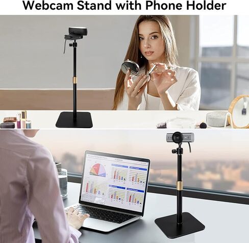 Brio-101 Webcam Tabletop Holder,17'' Magnet Webcam-Stand Tripod Mount Compatible with Logitech Brio 101 100/Brio 301 300/Brio 501 500/Brio 4K/C270/C310 webcams in Kuwait