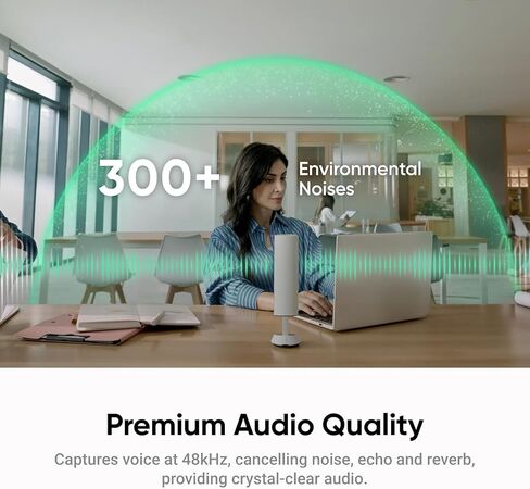 Insta360 WaveLink Bundle- Professional Speakerphone with AI Recording Suite,Voice Recorder, 8 Noise-Canceling Mics w/Beamforming, AI Transcript, 99 Languages, 32GB, Meetings(Wave+Link 2) in Kuwait