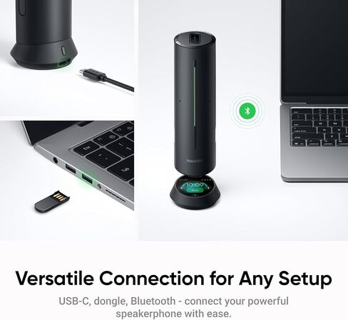 Insta360 WaveLink Bundle- Professional Speakerphone with AI Recording Suite,Voice Recorder, 8 Noise-Canceling Mics w/Beamforming, AI Transcript, 99 Languages, 32GB, Meetings(Wave+Link 2) in Kuwait