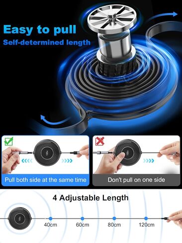 4FT Multi Charging Cable 100W Retractable USB C Multiple Charging Cable iPhone Fast Charging Cord 3-in-1 Multi Charger Adapter for iPhone 14 15 13 ipad,Pixel,Samsung Universal Cable Travel Essentials in Kuwait