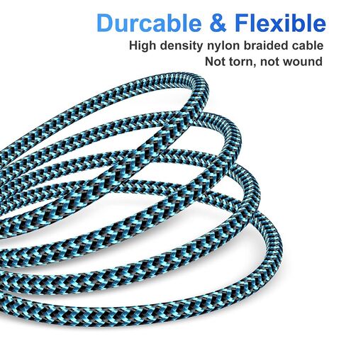 iPhone Charger 4Pack 7inch, [Apple MFi Certified] Short Lightning Cable 7inch, iPhone Charging Cord Fast Charging Cable for iPhone 13 12 Pro Max Mini 11 Pro XS XR X 10 8 7 Plus 6s 6 SE iPad iPod-Blue in Kuwait
