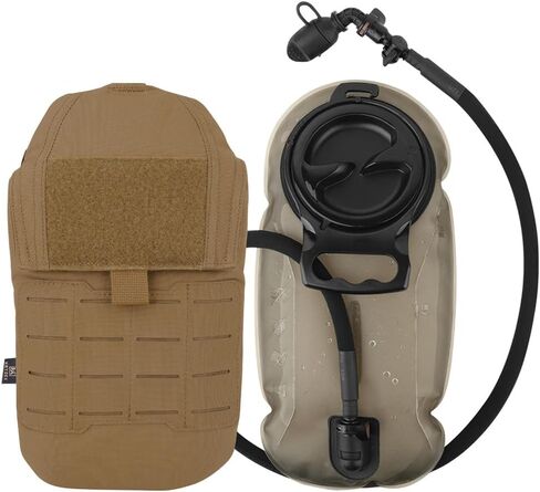 KRYDEX Tactical Molle Hydration Pouch with1.5L Inner Bladder - Low Profile Water Reservoir Bag for Molle Vest Backpack, for Cycling, Hiking, Climbing, Hunting in Kuwait